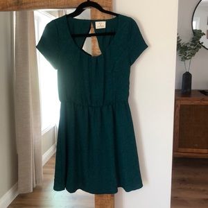 Pins & Needles Emerald Green Dress